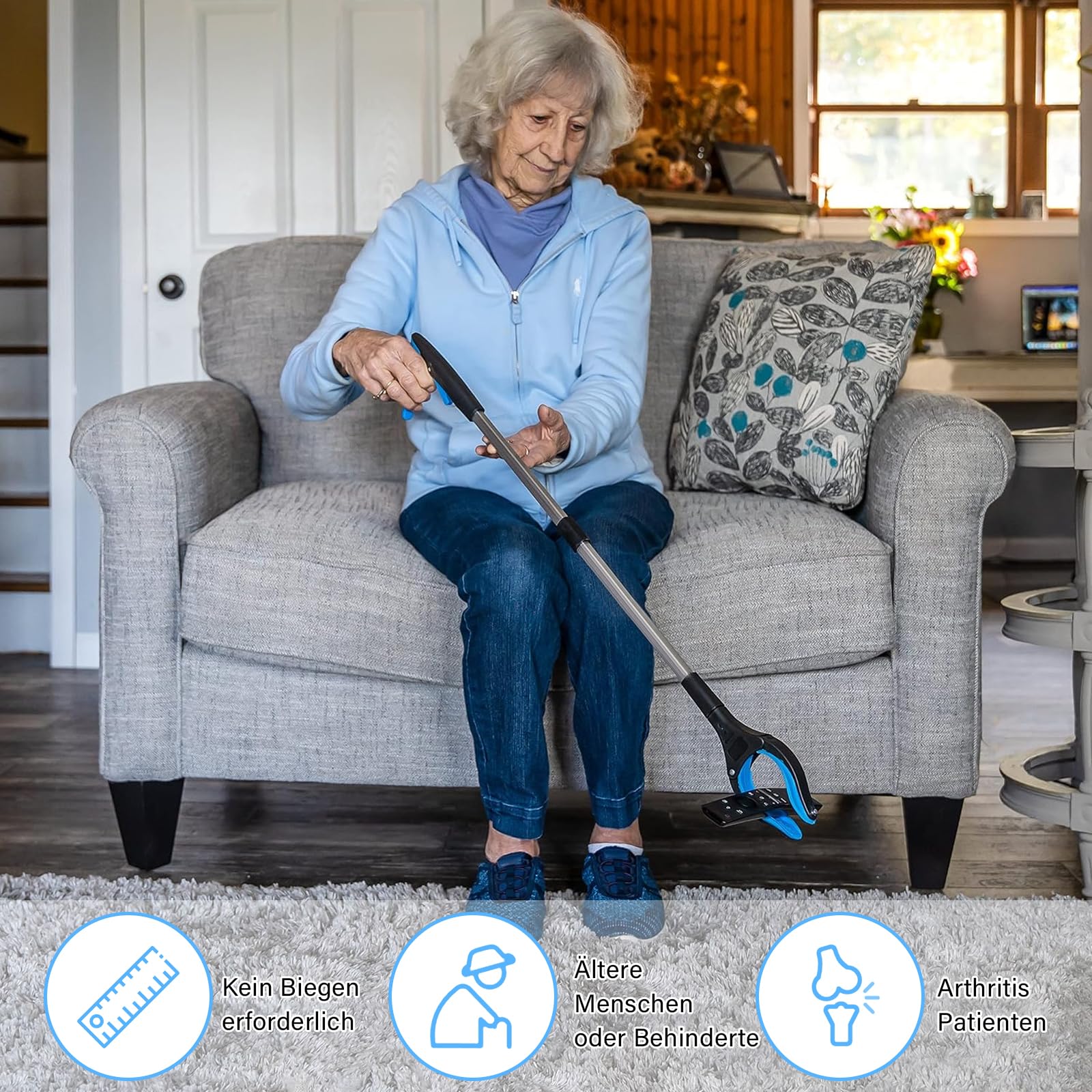 Szczypce chwytakowe dla seniorów, obracane o 360°, szczypce do śmieci, szczypce chwytakowe o długości 81 cm, składany chwytak z magnetycznym ramieniem, chwytak teleskopowy dla seniorów,