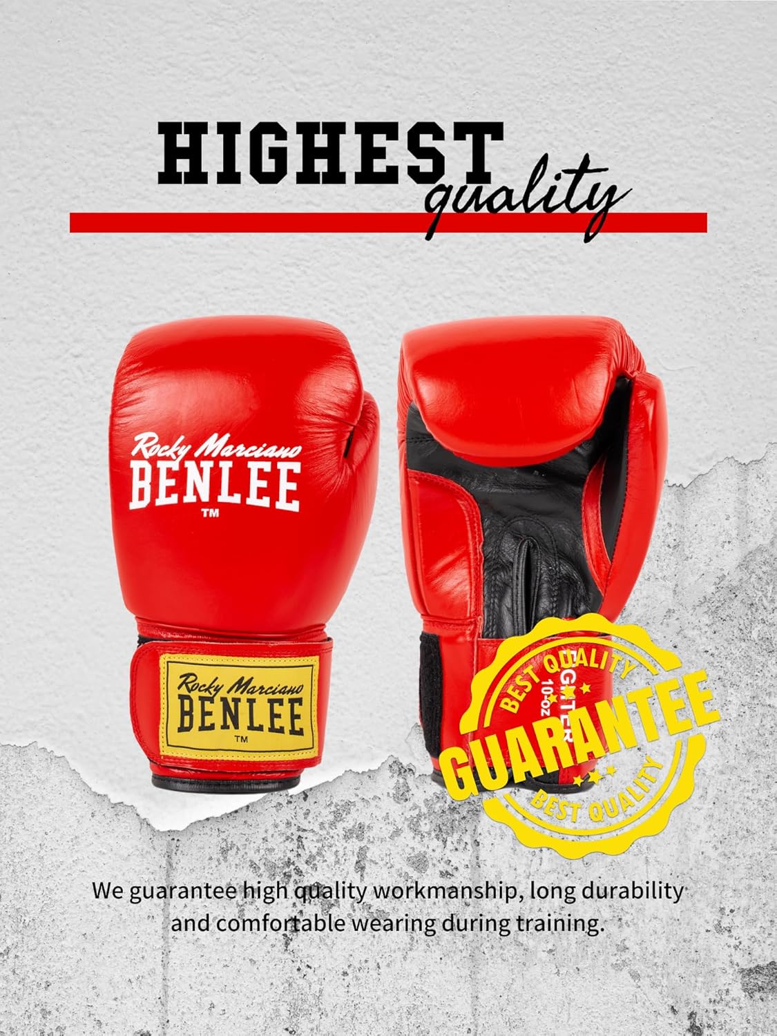 Benlee Rocky Marciano Fighter Leather Boxing Gloves