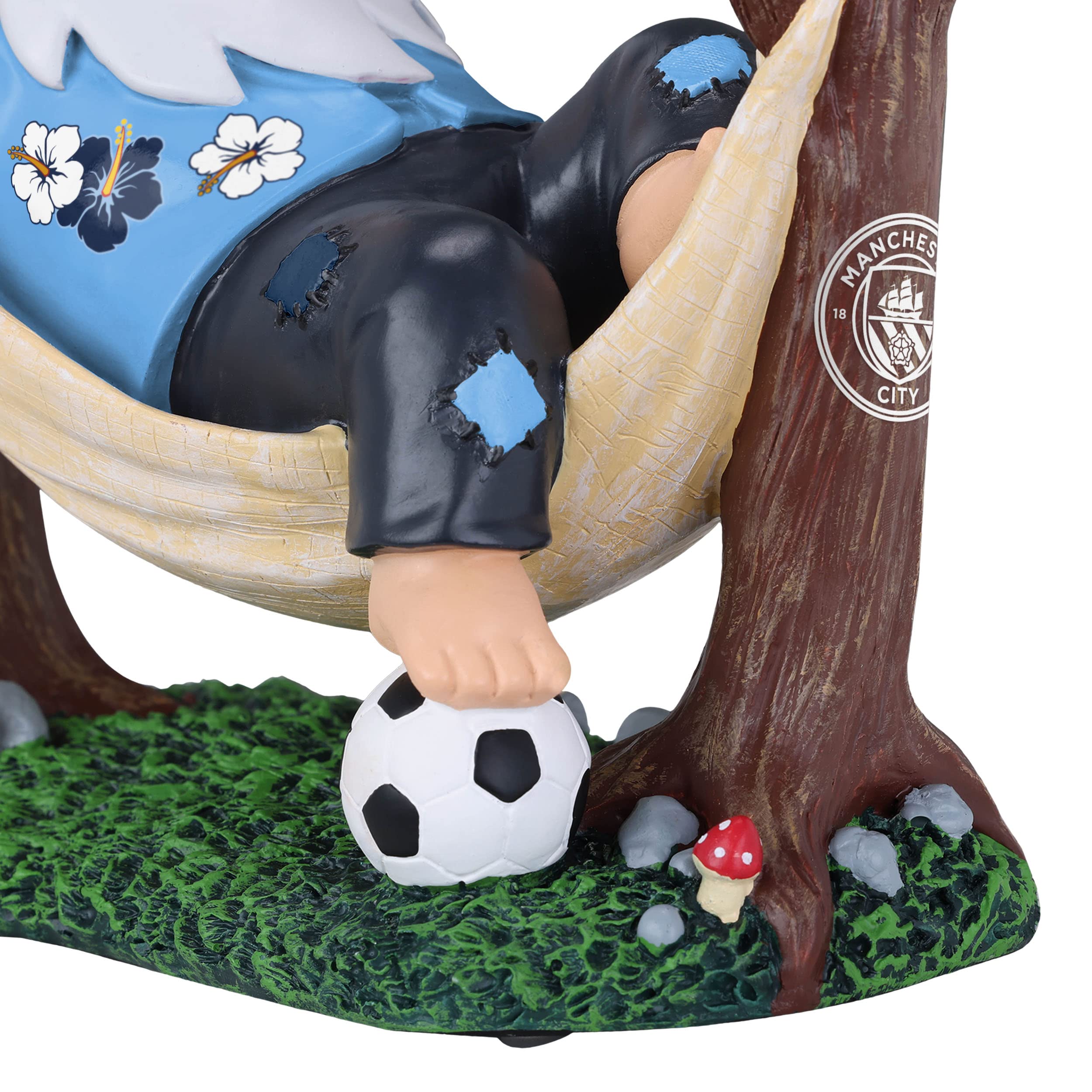 FOCO Offiziell lizenzierte Fußball-Hängematte Gartenzwerg (Manchester City FC)