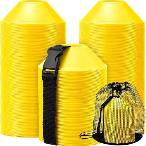 Hanaive 100 mini conos de fútbol para taladros deportivos de 5 pulgadas, conos de disco de agilidad con accesorios para entrenamiento de fútbol