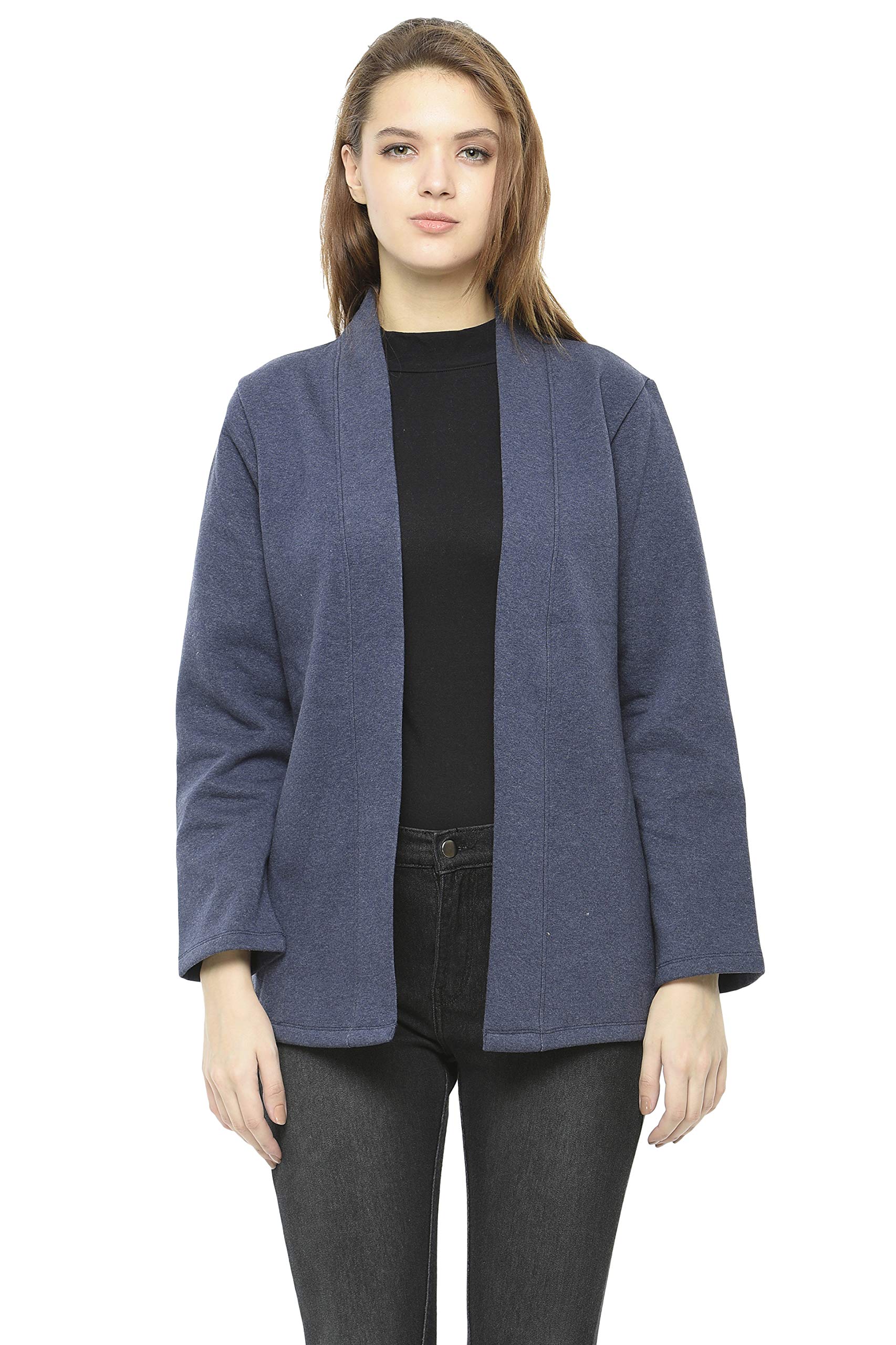 frenchtrendz Womens's CTN.B.Fleece Shrug(Navy, XS-4XL)-picture-50