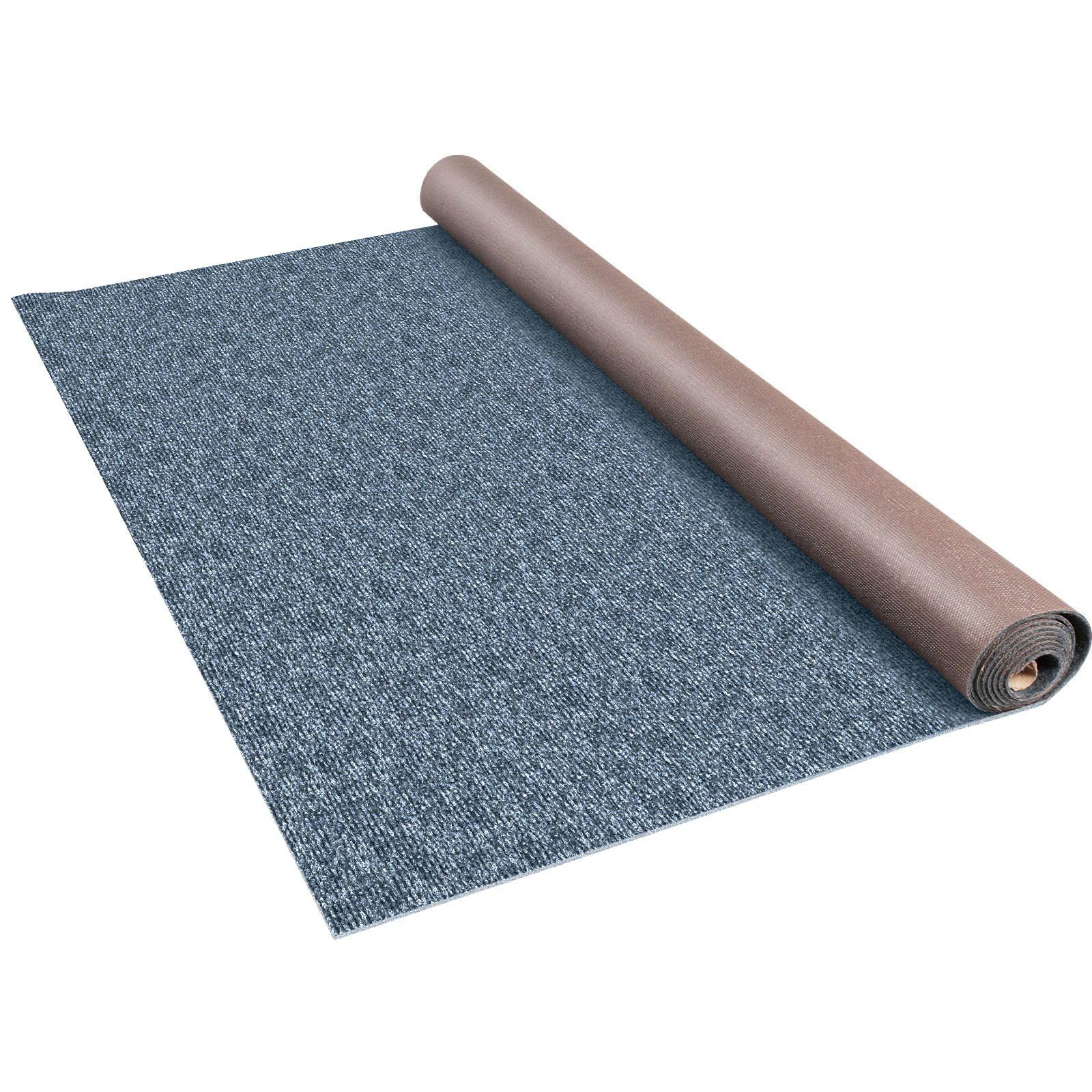 Gray Marine Carpet 6 ft x 29.5 ft, Boat Carpet Rugs, Indoor Outdoor Rugs for Patio Deck Anti-Slide TPR Water-Proof Back Outdoor Marine Carpeting Outdoor Carpet