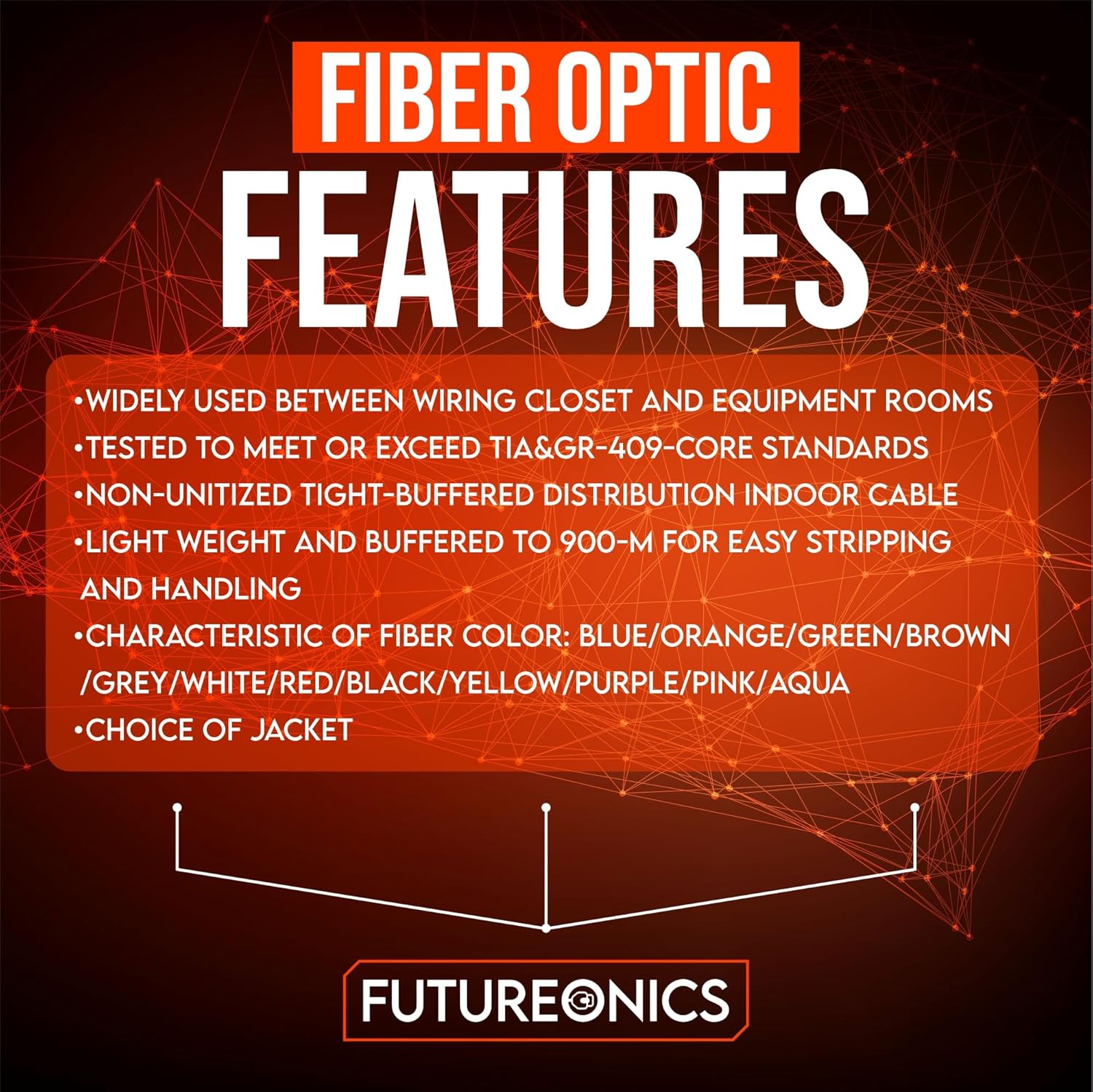 6 Strand Indoor/Outdoor Fiber Optic Cable, OS2 9/125 Singlemode, G652.D, Black, Riser Rated, Spool, 1000 Feet