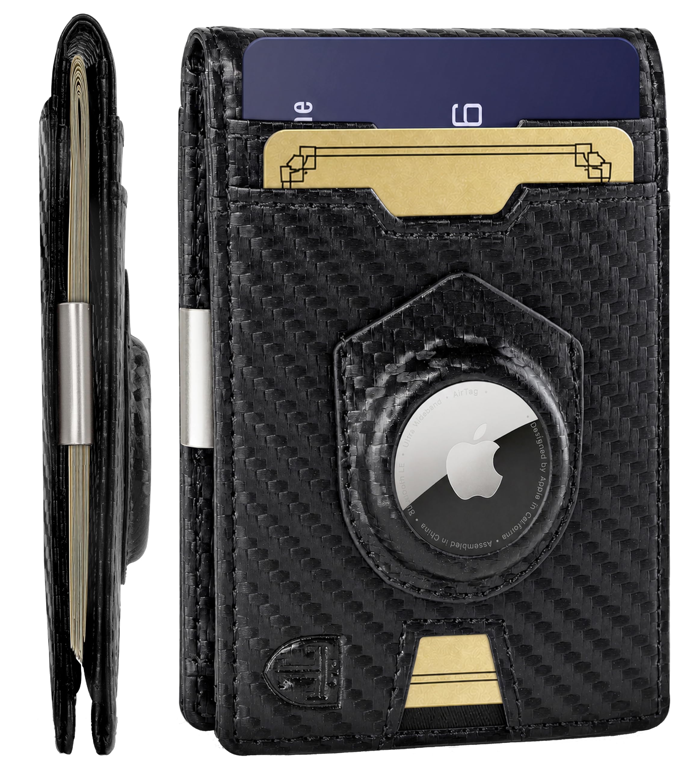 Travando AirTag* Herren-Geldbörse mit Geldklammer, Kartenhalter, RFID-blockierend, Bifold Geschenke für Männer