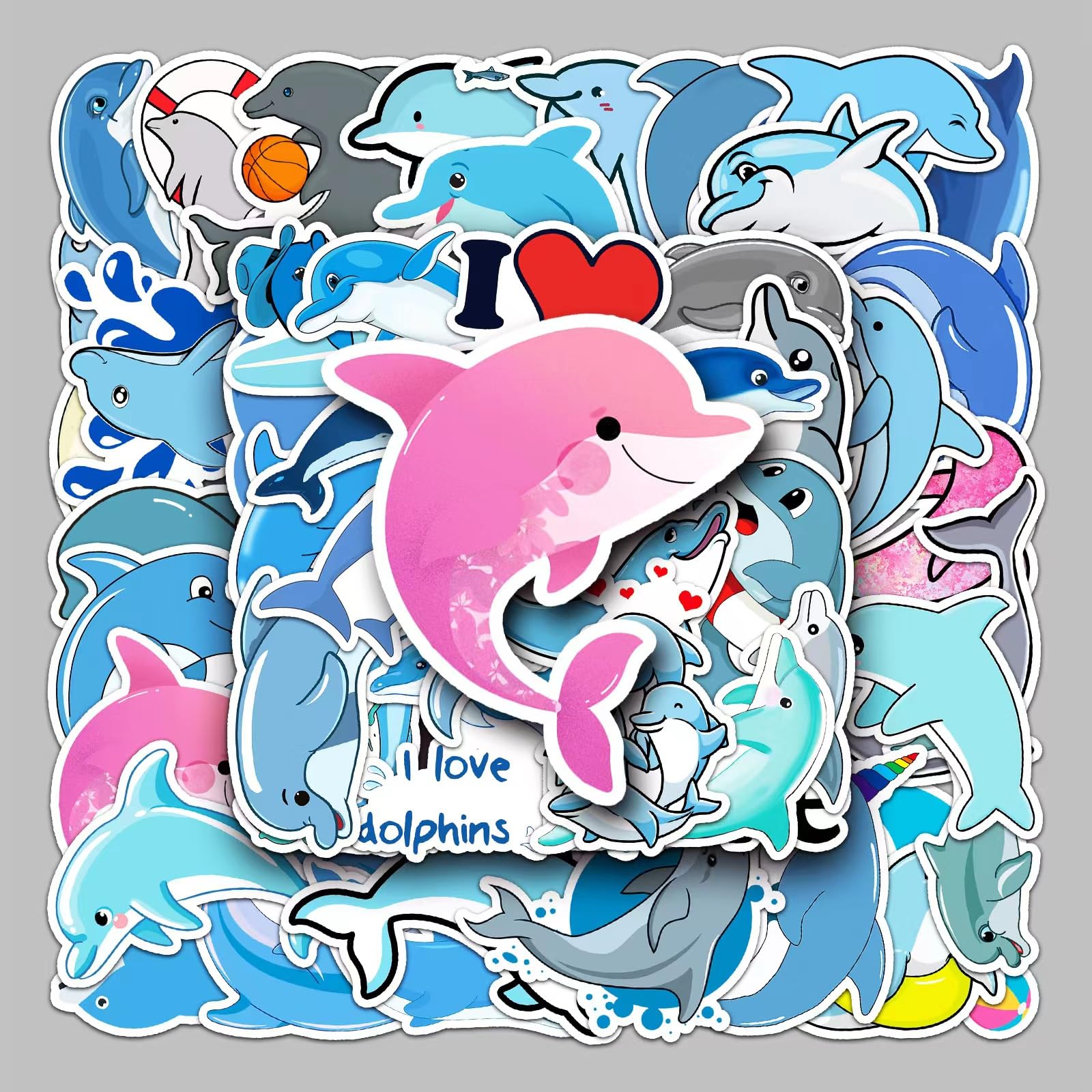 Bbrgirl Dolphin Planner Stickers - Adorable Dolphin Decorations For Scrapbook Stickers, Craft Stickers, Calendar Magazine Stickers, Ledger Stickers And Diy Stickers For Kids（1",100Pcs)