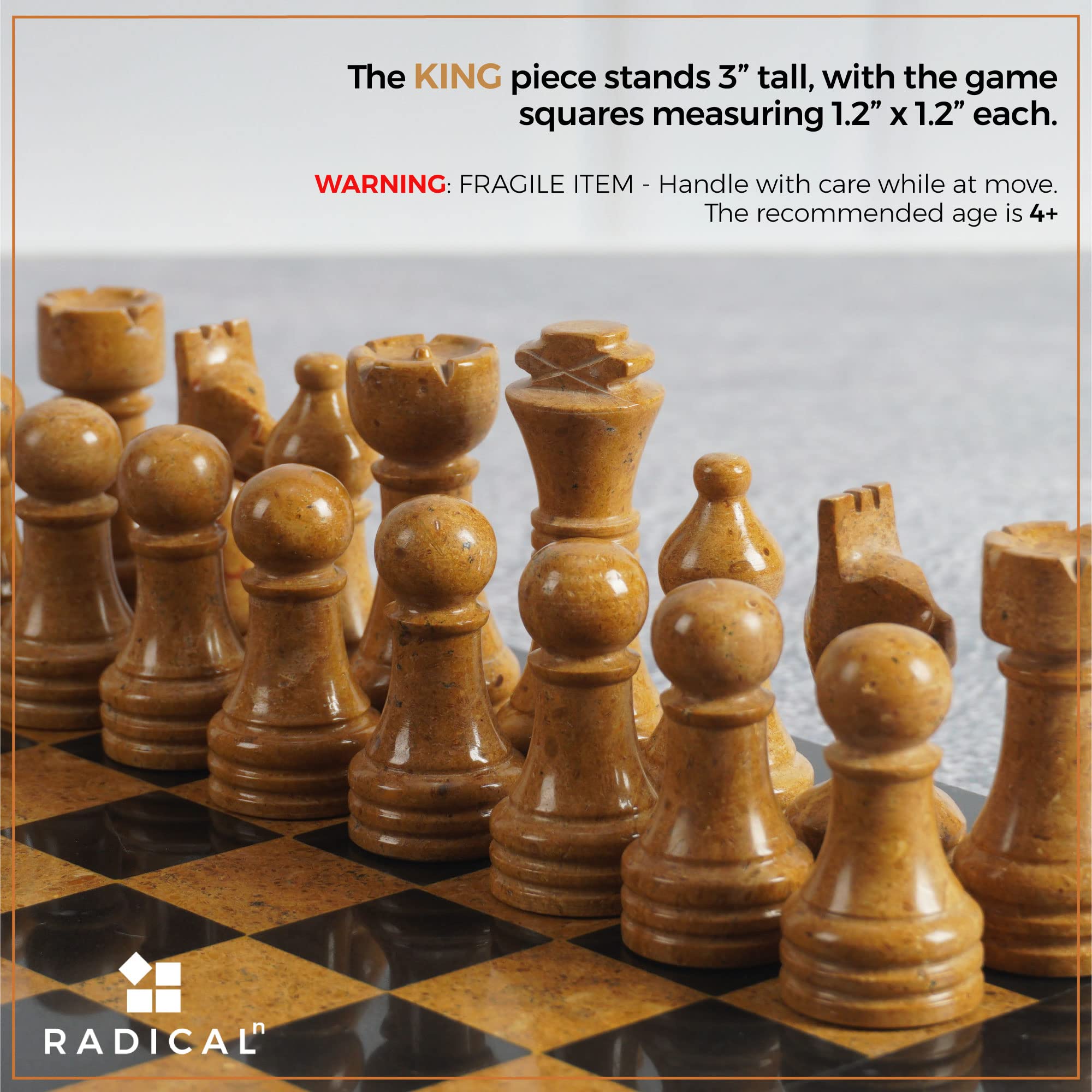 Amazon | Radicaln完全ハンドメイドオリジナル大理石12インチ黒と金色