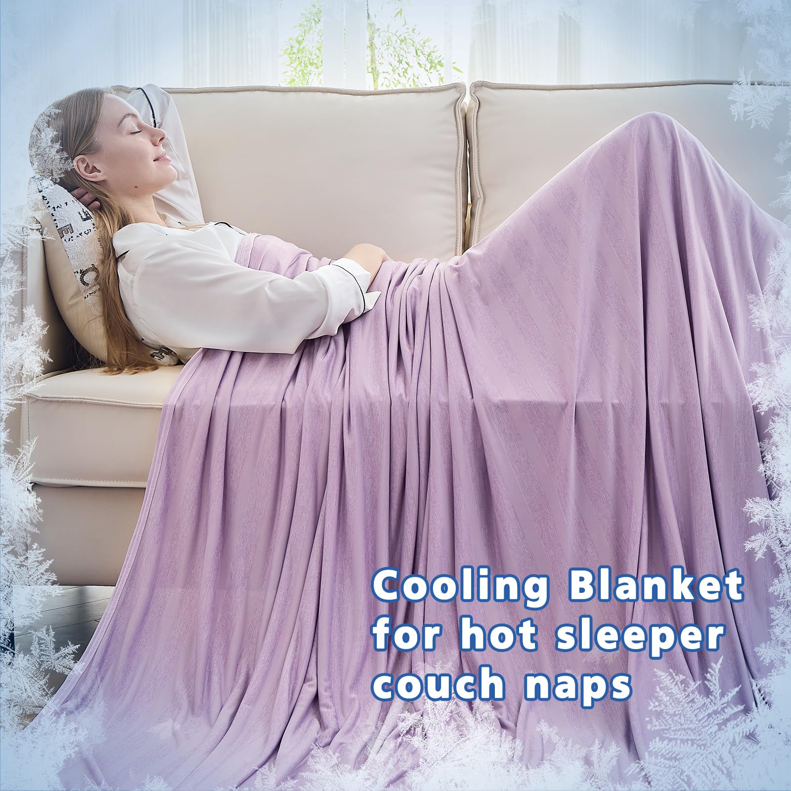 EMME Cooling Blanket for Summer Q-Max >0.4 Night Sweats 274x228cm, Throw Blanket Thin Lightweight - Image 4