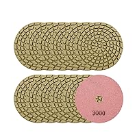 Vista 12 de SHDIATOOL Almohadillas de pulido de diamante de 4 pulgadas para hormigón, grano 100, paquete de 12 – pulido húmedo, diseño turbo en espiral