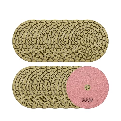 Miniatura 12 de SHDIATOOL Almohadillas de pulido de diamante de 4 pulgadas para hormigón, grano 100, paquete de 12 – pulido húmedo, diseño turbo en espiral