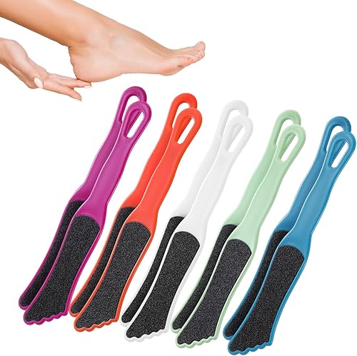 Paquete de 10 limas de pies con herramientas de pedicura de doble cara para pies, lijadora profesional para piel muerta, escofina para mujeres,