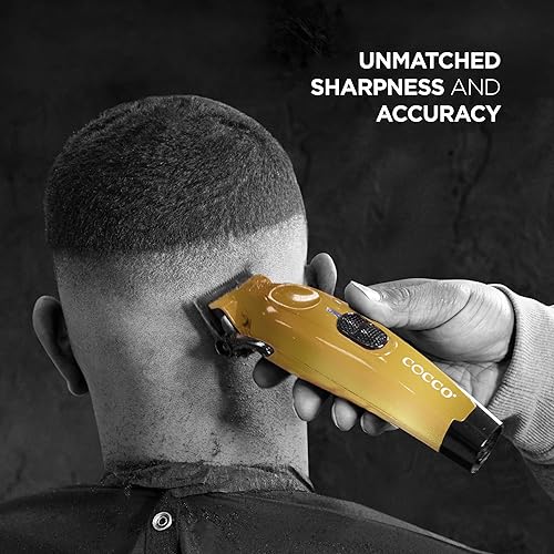 Miniatura 3 de Cocco Veloce Pro Clipper, Digital Gap Ambassador Graphene Taper Blade Profesional Clipper, Motor BLDC de alto par, totalmente metálico, inalámbrico,