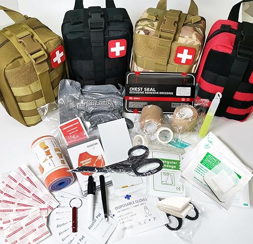 Miniatura 2 de IFAK Kit de trauma, kit de primeros auxilios médicos militares, bolsa de emergencia contra sangrado, bolsa de supervivencia contra insectos para