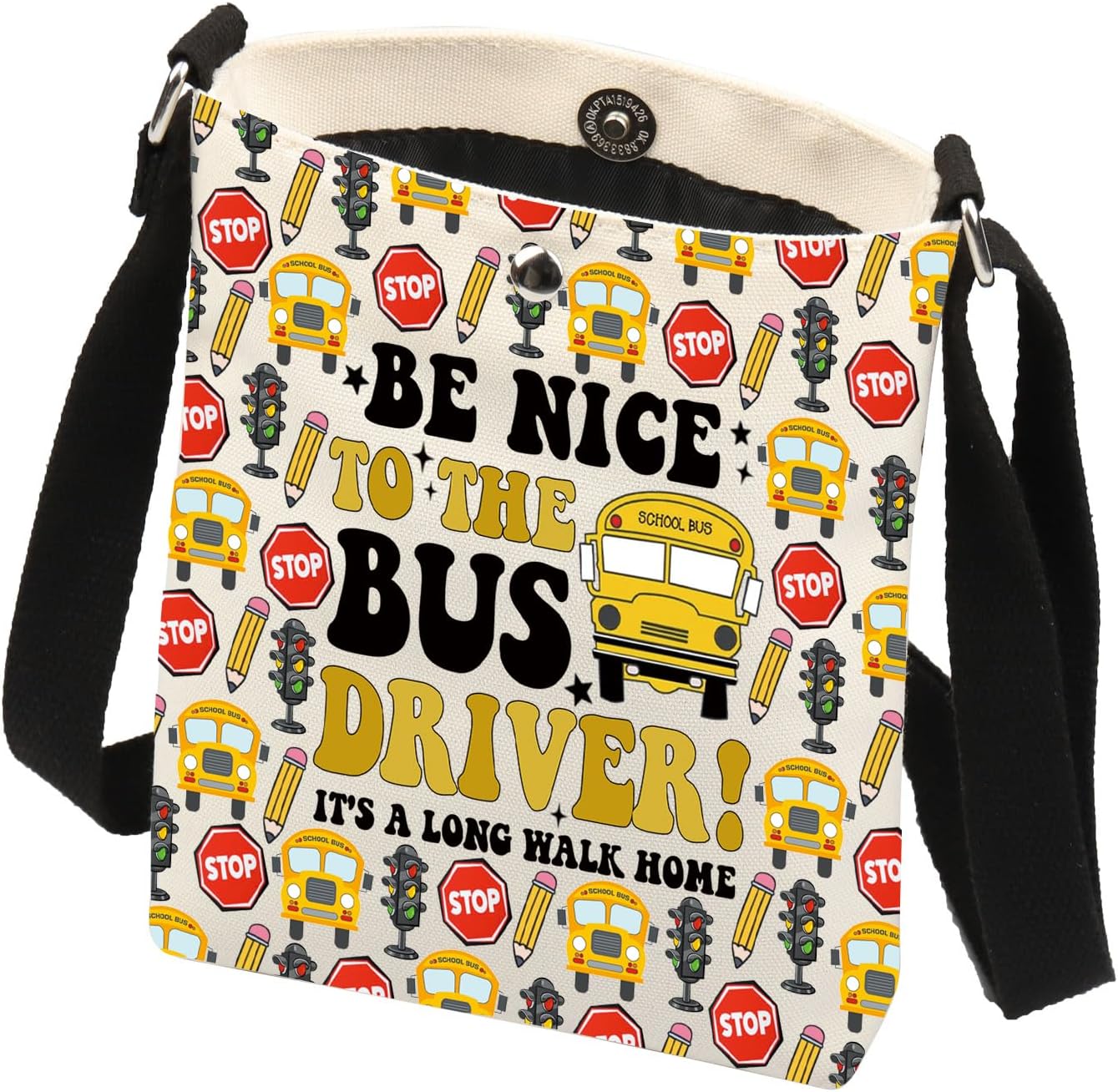 Bus Driver Purse Shoulder Bag Be Nice To The Bus Driver Back To Bus Driver Appreciation Gift Bus School Crossbody Bag - Image 5