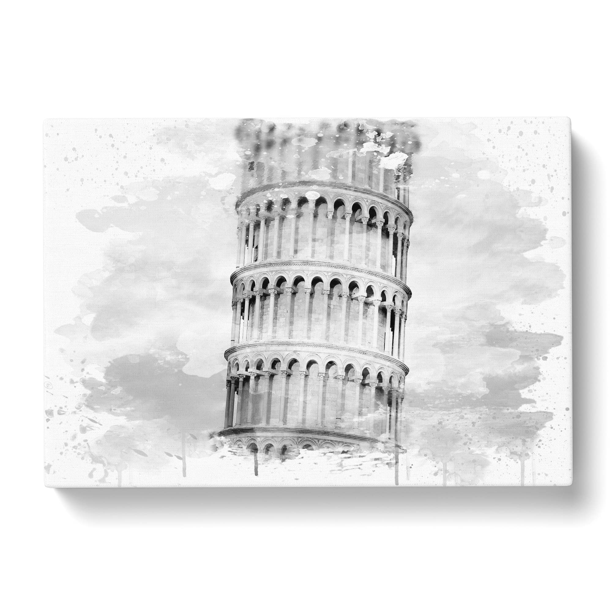 Leaning Tower of Pisa Italy V4 Canvas Print, Mixed, 25L x 50W cm - Image 3