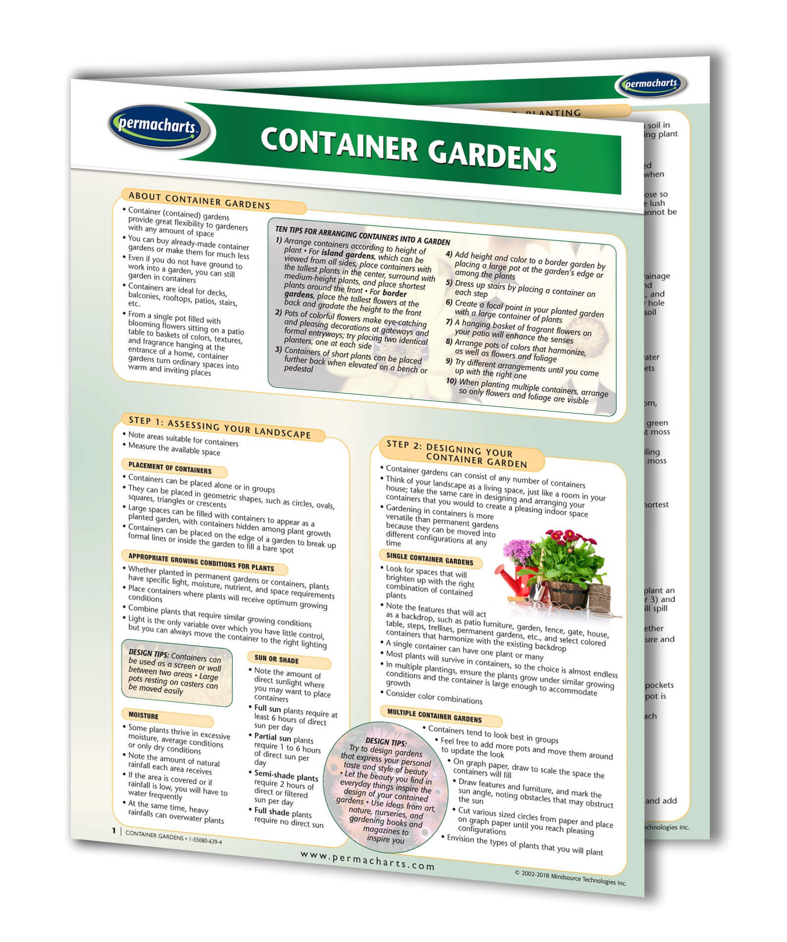 Container Gardens Guide - Home and Garden - Quick Reference Guide by Permacharts