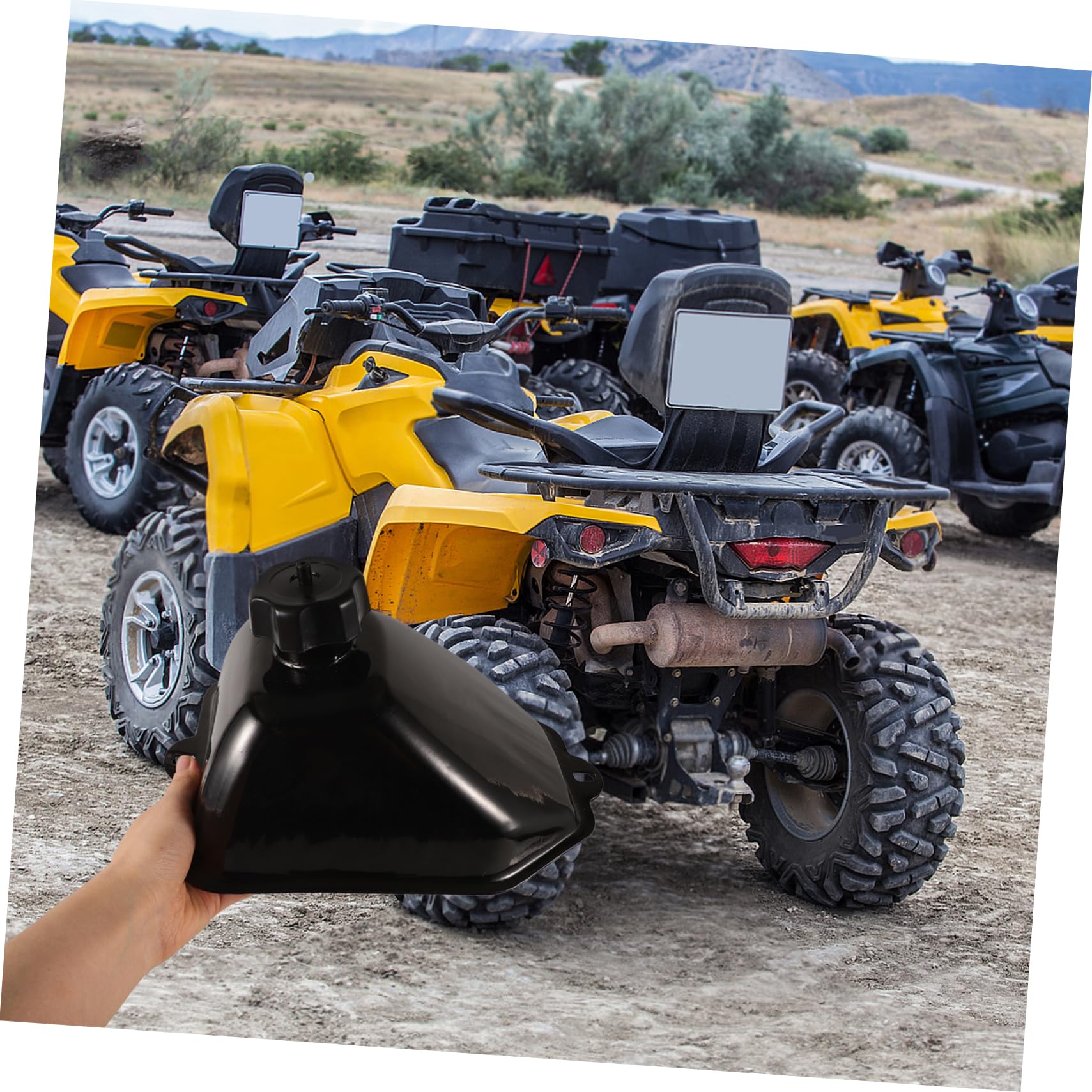 Alipis Tanque de Gasolina Mini 3l Hierro Negro 50 para Atv | Depósito de Repuesto para Motocicleta, Instalación Fácil, Diseño Elegante