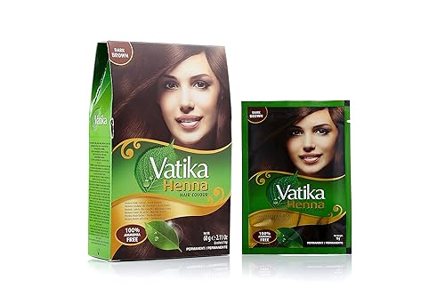 Vista 18 de Dabur Vatika - Tinte para el cabello con henna, sin amoníaco para cabello fuerte y brillante, cobertura del 100 % de las canas, 6 sobres x 0.35