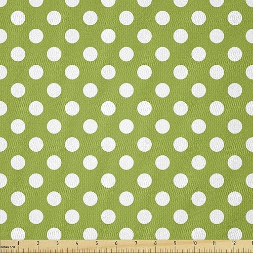 Miniatura 9 de Ambesonne The Yard, tela de jirafa estilo de dibujos animados que caminan entre árboles pequeños sobre fondo grunge, tema de sabana, tela de punto