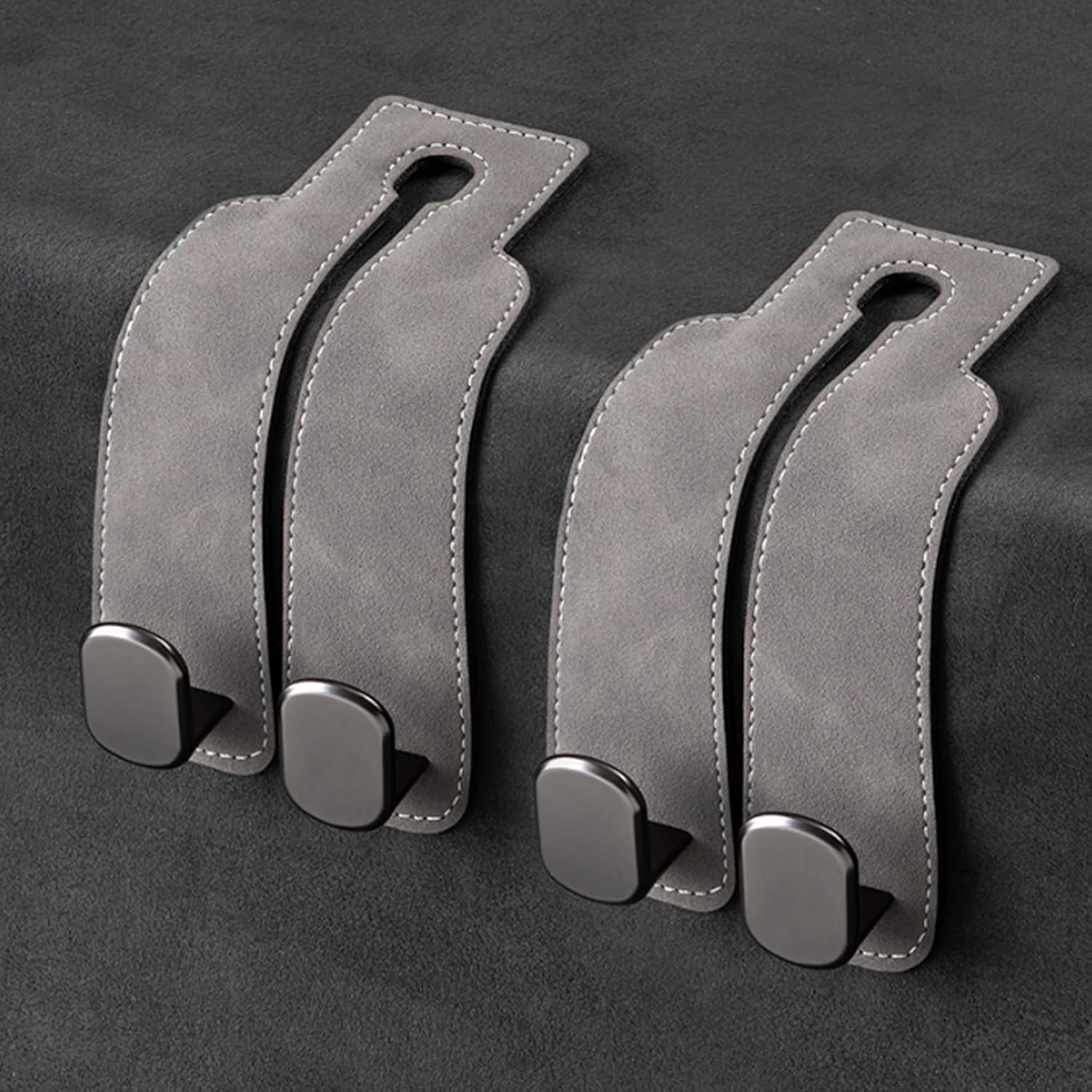 Headrest Hooks for Car, Purse Hook for Car Headrest, Car Headrest Hooks for Handbags, Purses, Bags, Car Hangers for Seat (Gray – 2 Pack)