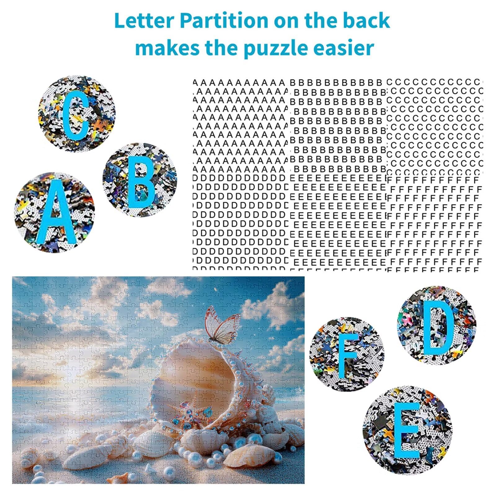 Puzzle 3000 elementów plaża puzzle dla dorosłych muszla 122 x 81 cm unikalne rzemiosło klasyczne 3D drewniana układanka do rodzinnych gier biznesowych, układanka do samodzielnego wykonania nawet do