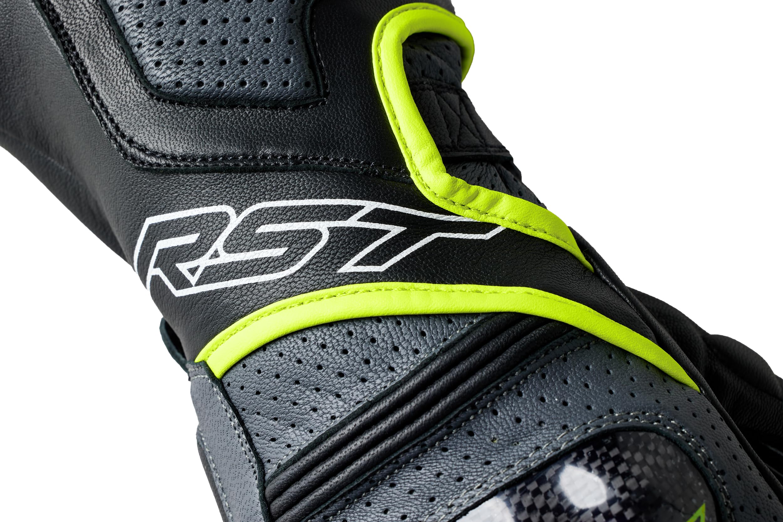 RST Fulcrum CE perforowane skórzane sportowe rękawice motocyklowe (szare