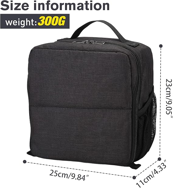 BAIGIO Camera Insert Bag Inner Case High-Capacity Shockproof and Water-resistant DSLR SLR Camera Inner Bag Foldable Protective Bag Inner Camera Organizer with Handle (Black 2)