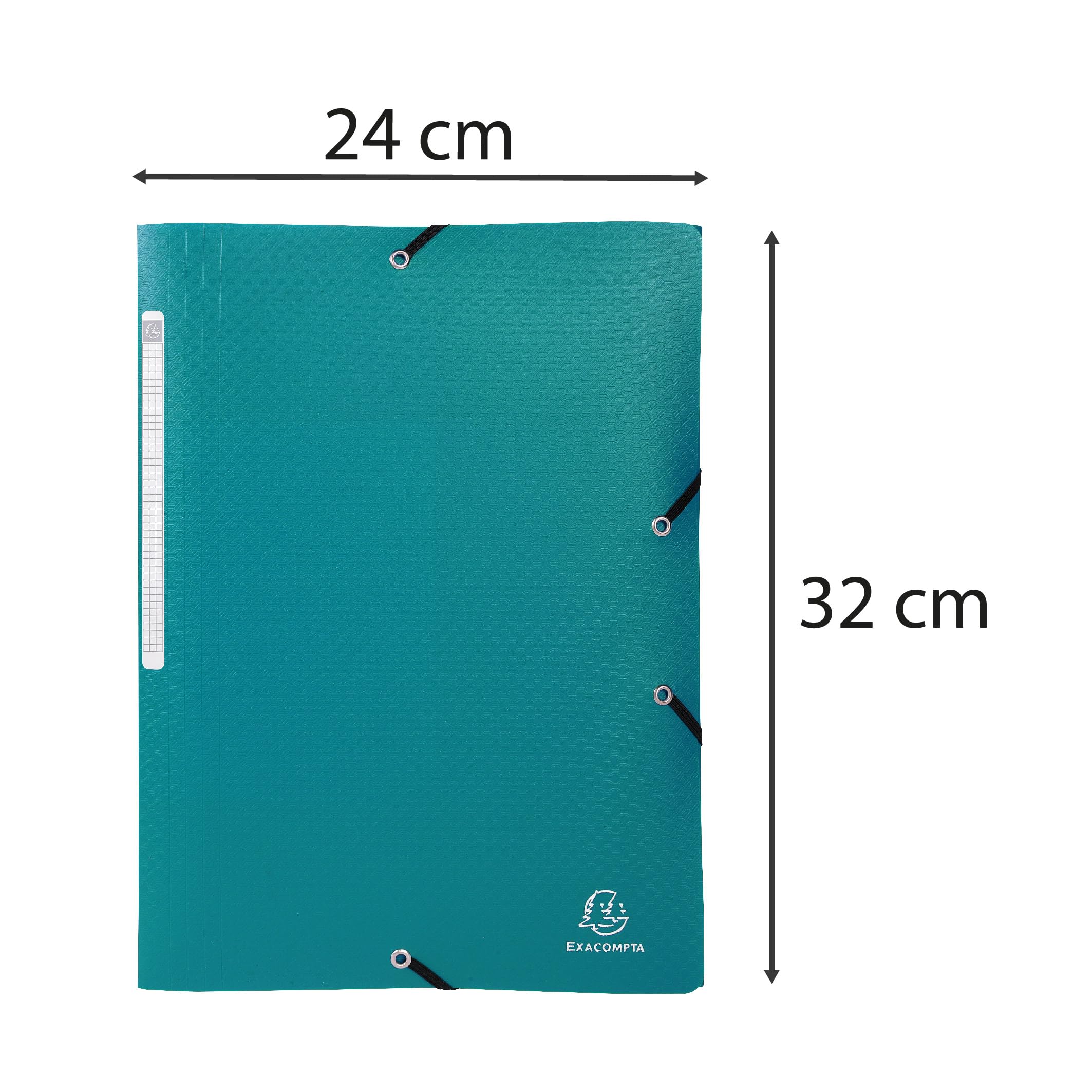 Exacompta 50 cartelline con elastico Opak 3 lembi verde