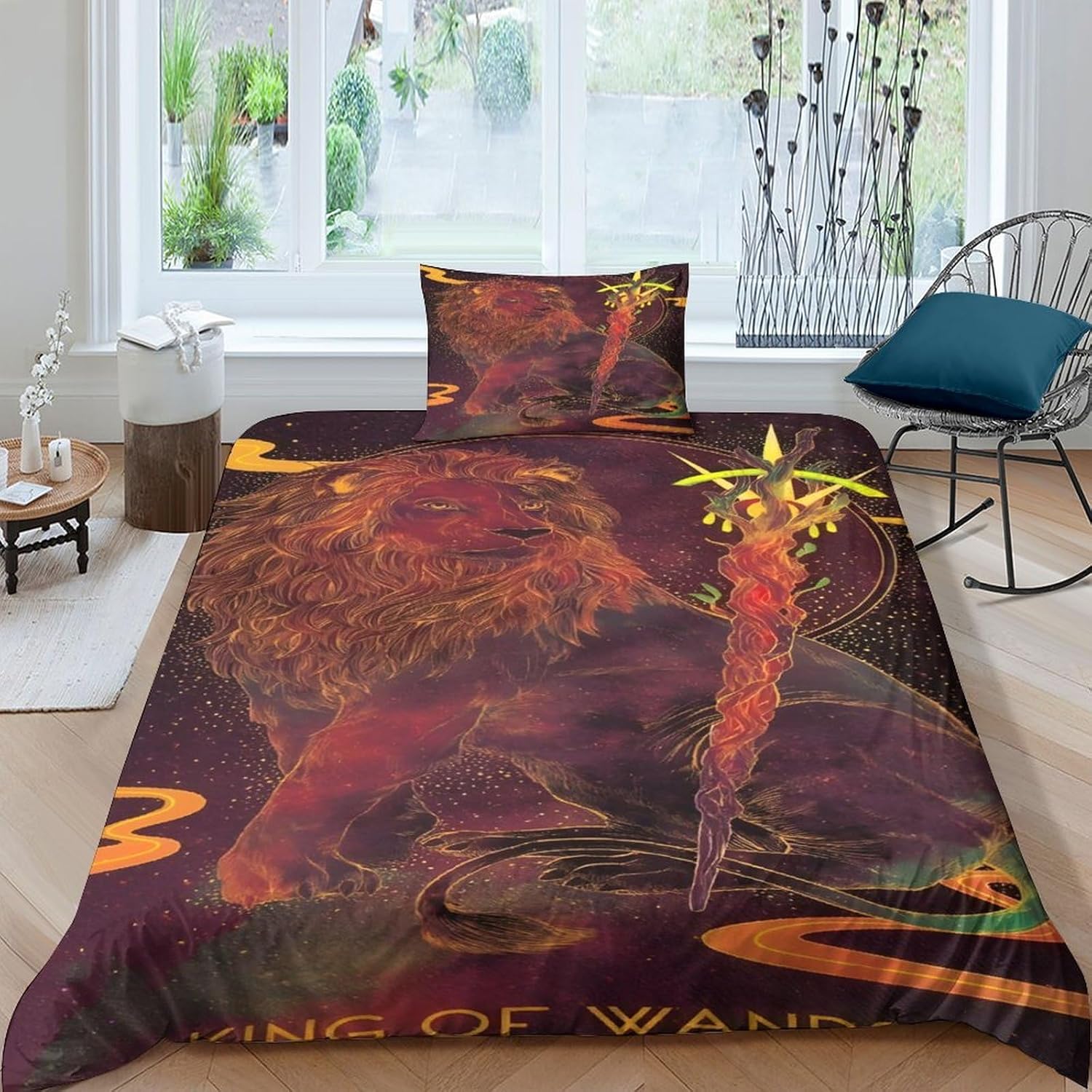 BYTUGI Magician Card Bed Linen Set Duvet Cover Set for Children Girls