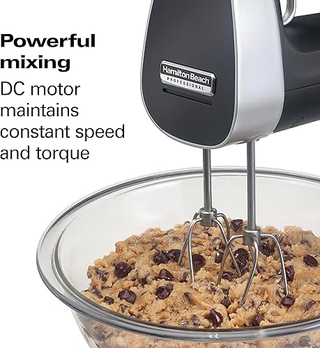Miniatura 5 de Hamilton Beach Professional Batidora de mano eléctrica inalámbrica con control de velocidad infinita, potente motor de CC para mezcla sin esfuerzo,