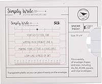 Vista 6 de Plantilla de dirección de sobres de cartas, guía de regla de plantilla para un direccionamiento perfectamente uniforme, compatible con todas