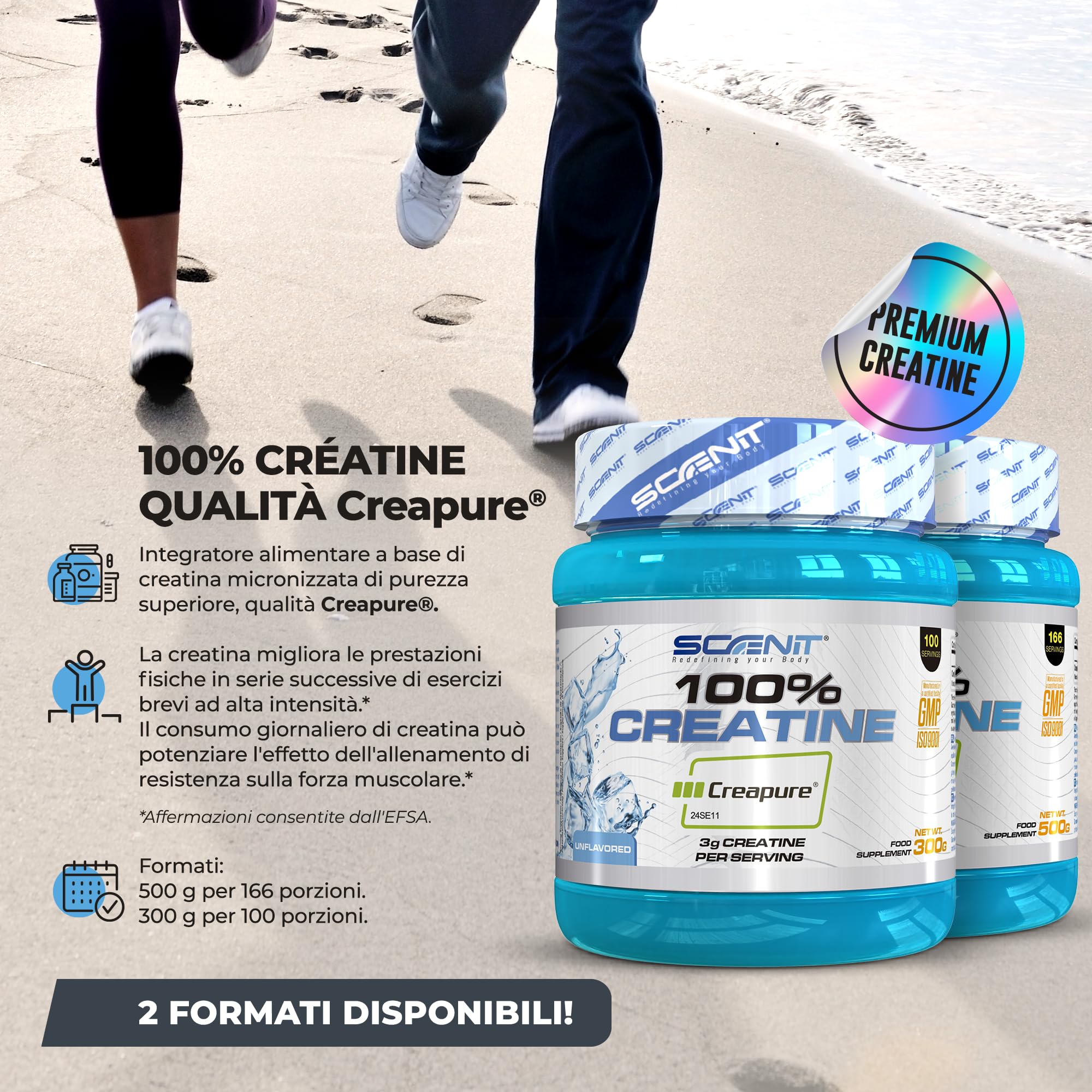 Creatina Creapure - 100% Creatine Creapure - 500 g - Creatina Monoidrata creapure - Creatina monoidrato creapure - Creapure Creatine - Creatina Micronizzata - Creatina Creapure Polvere (500 g)