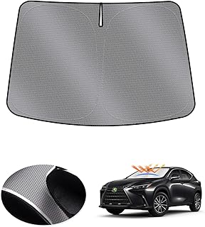Sunshade for Lexus NX NX250 NX350 NX350h NX450h+ 2022 2023 2024 Accessories Windshield Sun Shade UPF50+ Foldable Front Window Cover 240T Reflective Sun Visor Protector Keep Car Cooler