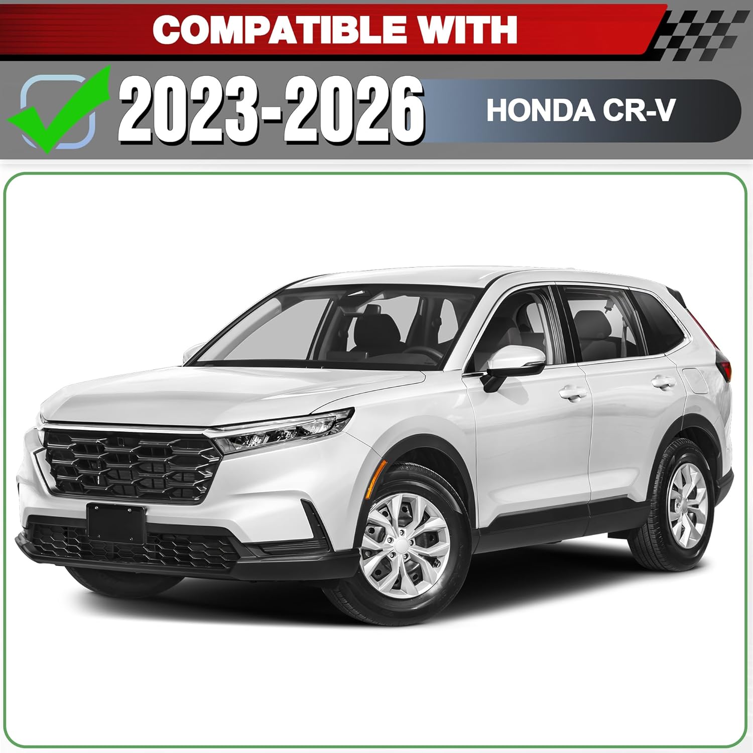 Honda Running Boards Side Steps Compatible for 2023-2026 Honda CRV SUV Running Boards with Black Power Coated Carbon Steel Nerf Bar