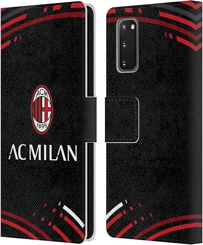 Vista 207 de Head Case Designs Funda de cuero con licencia oficial de AC Milan con diseño de camuflaje digital, compatible con Samsung Galaxy S22 Ultra 5G