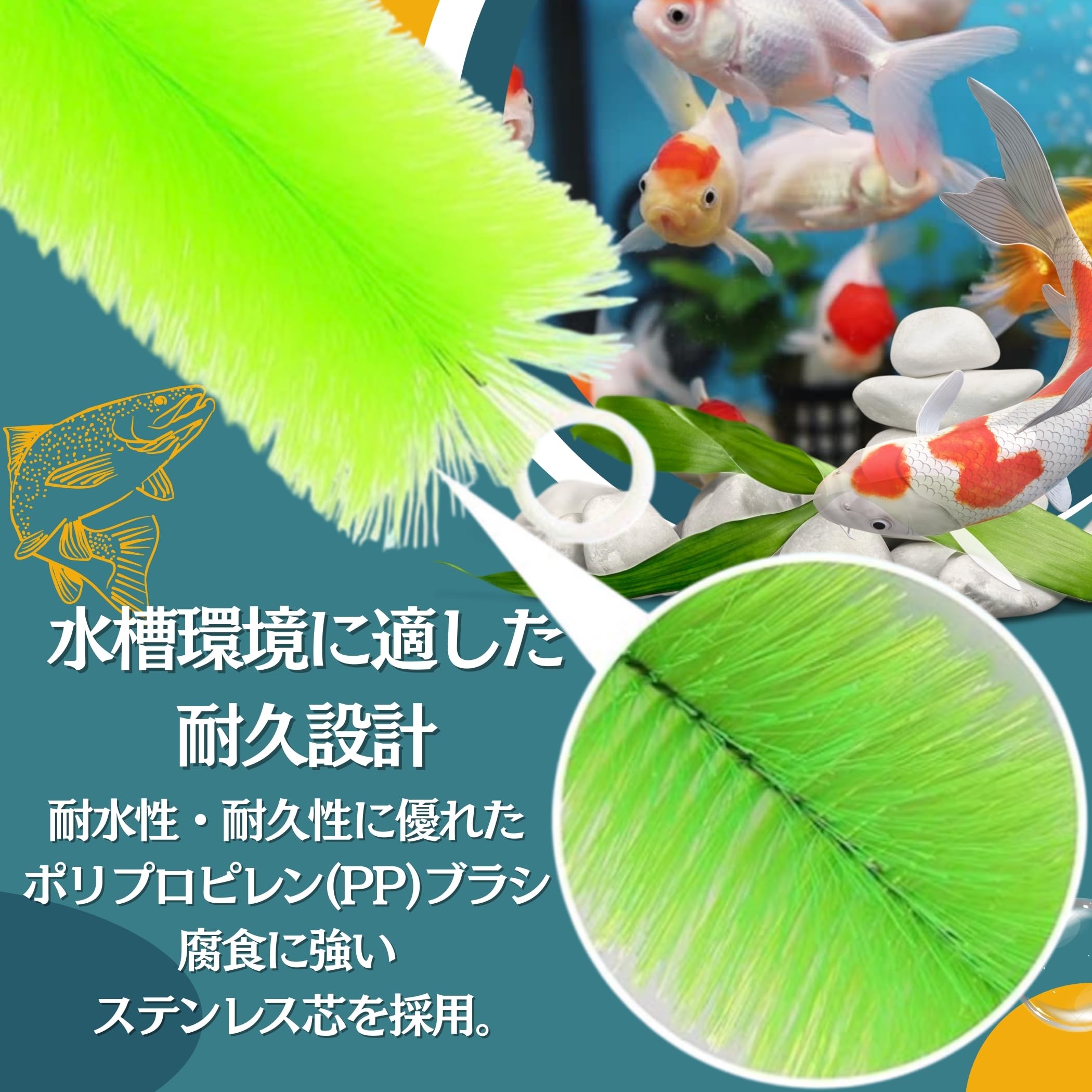 Amazon | Lanx. ロールフィルター ロールブラシ ろ材 60cm 緑 グリーン