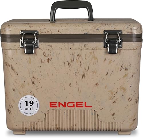 Miniatura 12 de Engel Hielera Drybox de 19 cuartos de galón, a prueba de fugas, hermética, y lonchera pequeña de carcasa dura para hombres y mujeres Negro -,Negro y