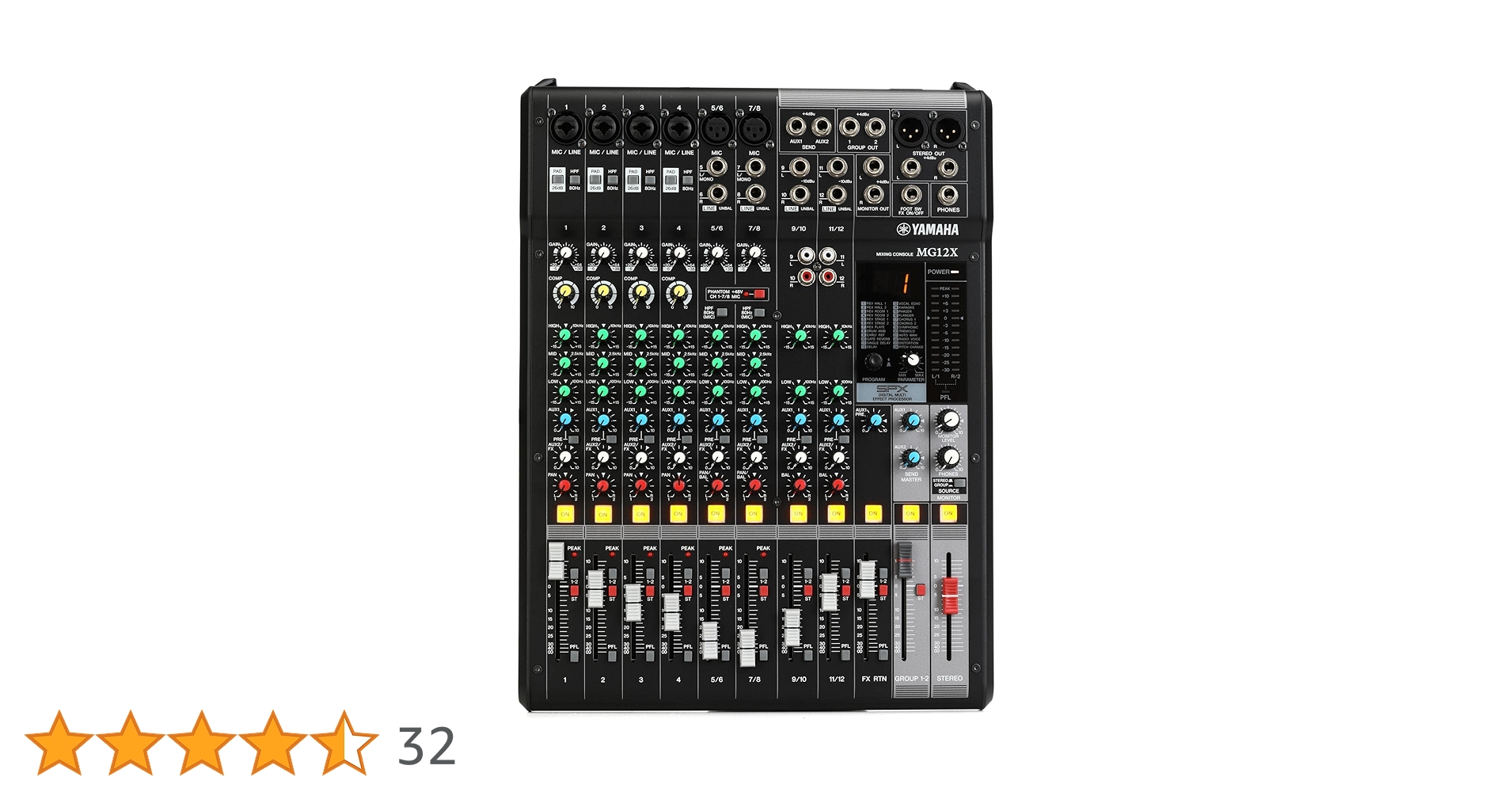 Amazon | YAMAHA MG12X (6 XLR + 3 ステレオ + エコーエフェクト