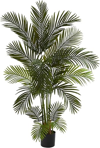 Miniatura 1 de Nearly Natural Árbol artificial de palmera areca de 5.5 pies