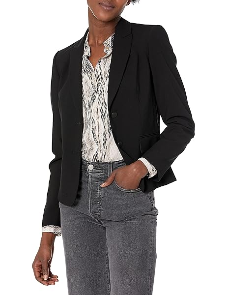 Calvin Klein Womens Two Button Lux Suit Blazer