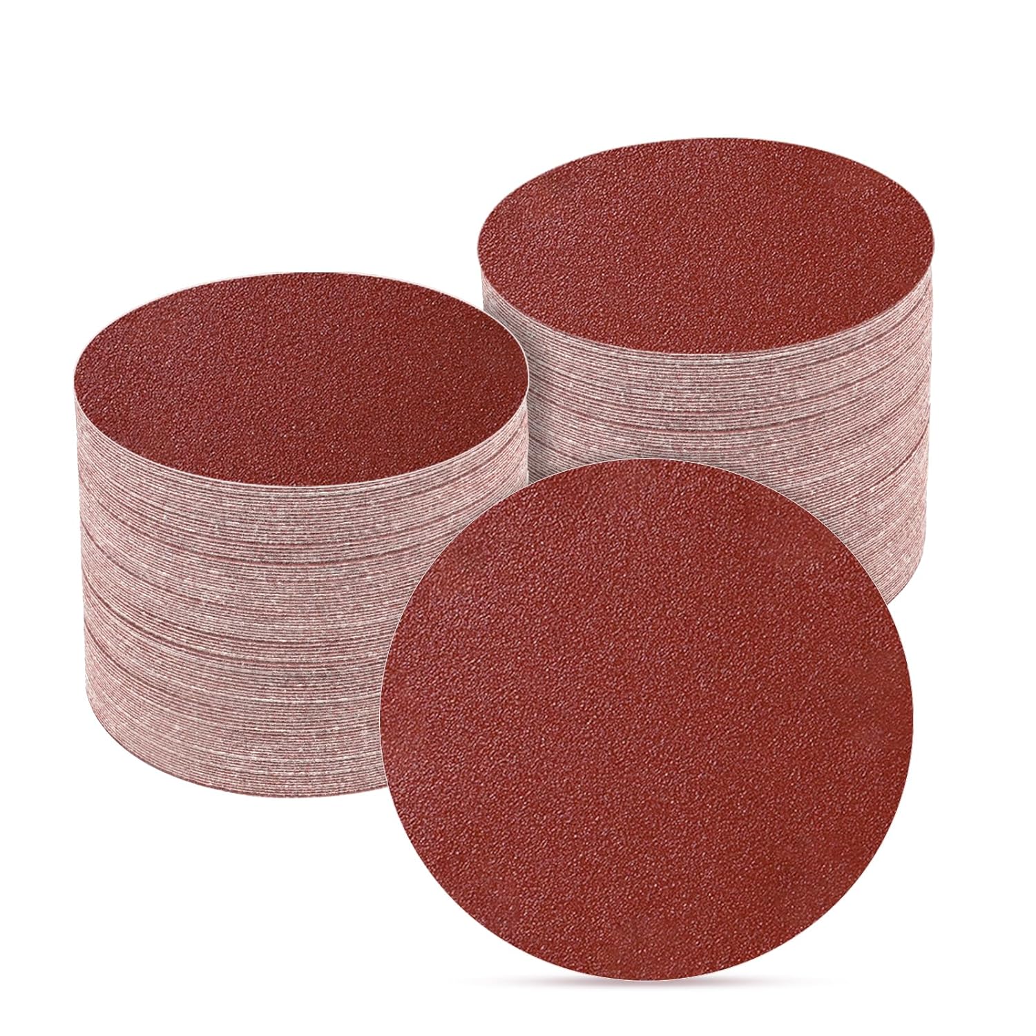 2 Inch Sanding Disc Sander Attachment Disc 180-Grit Hook and Loop Sandpaper Alumina Orbital Sander Pads for Polishing, Grinding, Woodworking