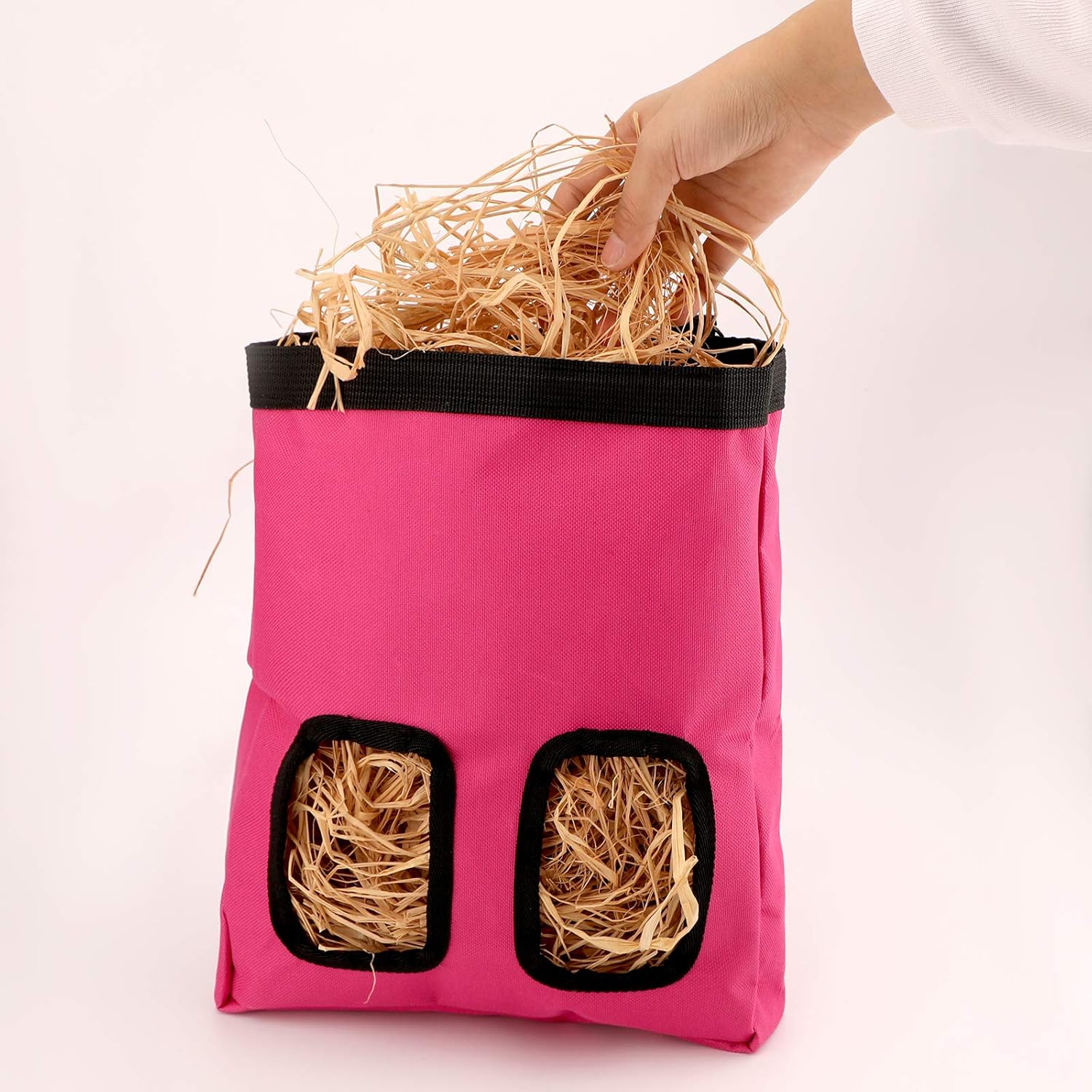 LUTER 11x9x1 Inch Guinea Pig Hay Feeder Bag Rabbit Hay Bag Hanging Feeder Sack, Perfect for