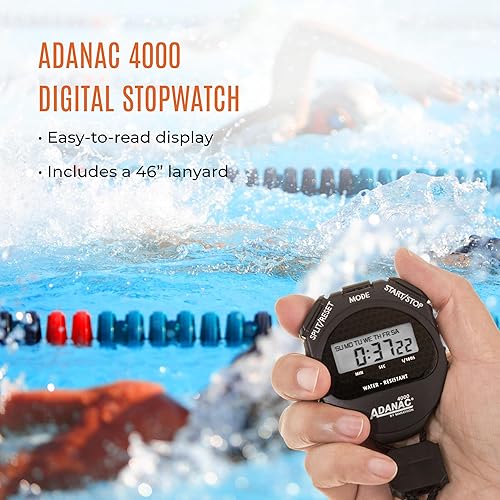 Miniatura 2 de Cronómetro digital MARATHON Adanac 4000 con pantalla extra grande y botones, resistente al agua., 1