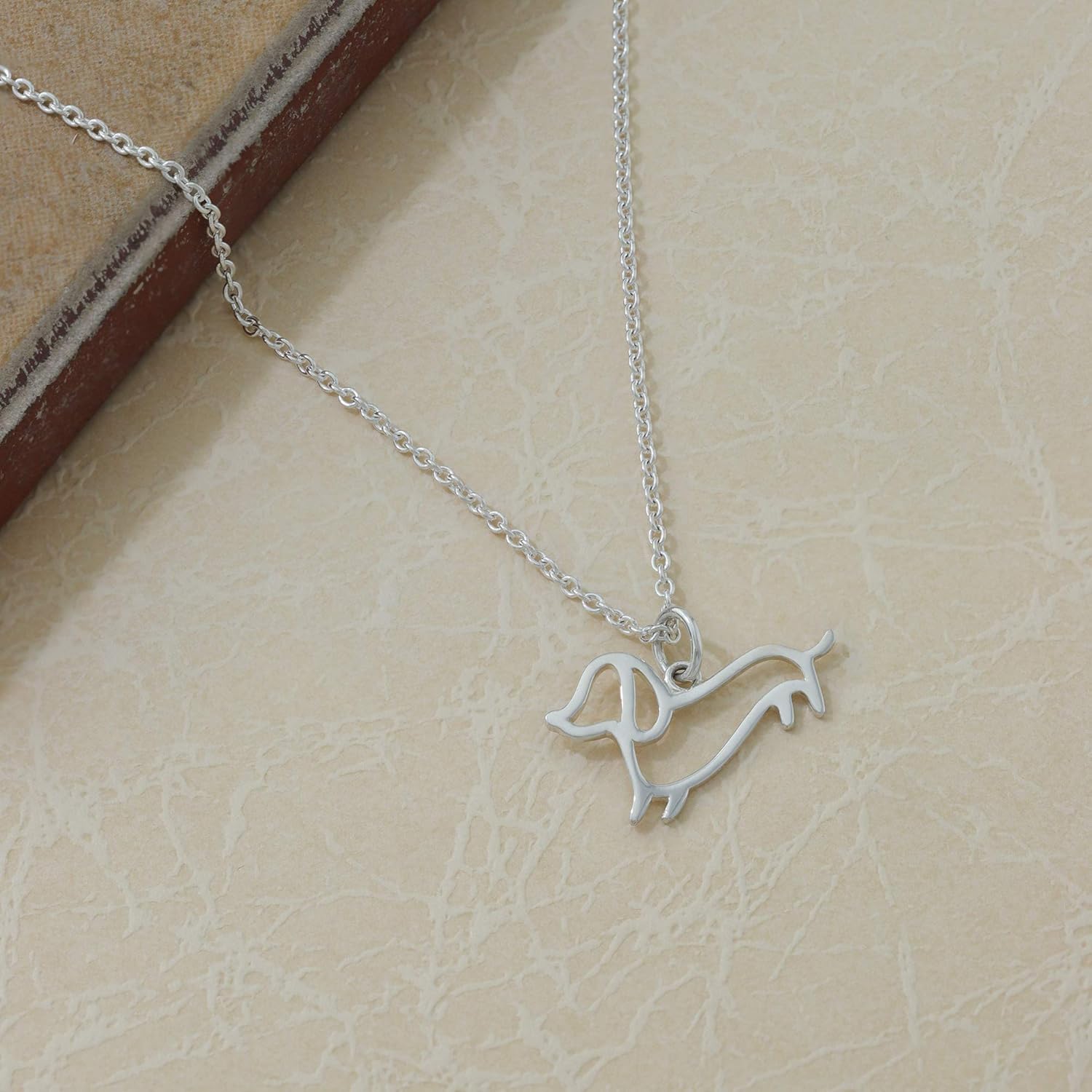 Boma Jewelry Sterling Silver Dachshund Wiener Dog Pendant Necklace, 16 Inches - Image 3