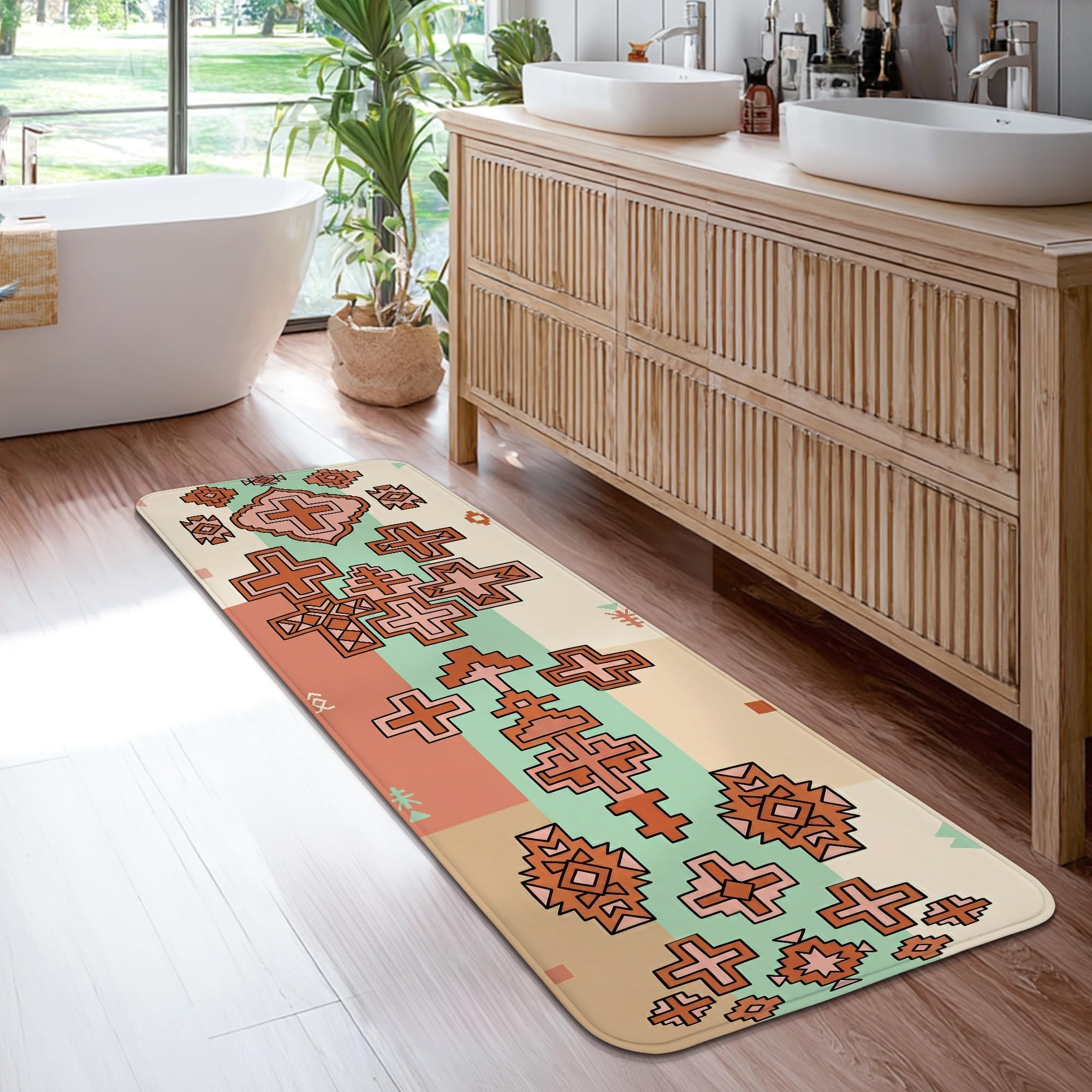 Tapis de couloir moderne esthétique grand format pour intérieur chic