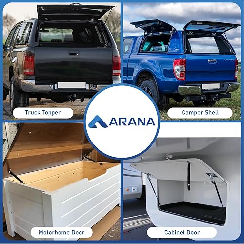 Miniatura 163 de ARANA C16-04154 - Puntales de gas de 15 pulgadas y 24 libras, para cubierta Snugtop, cubierta de cámper, piezas de repuesto para tapa de camión, 2