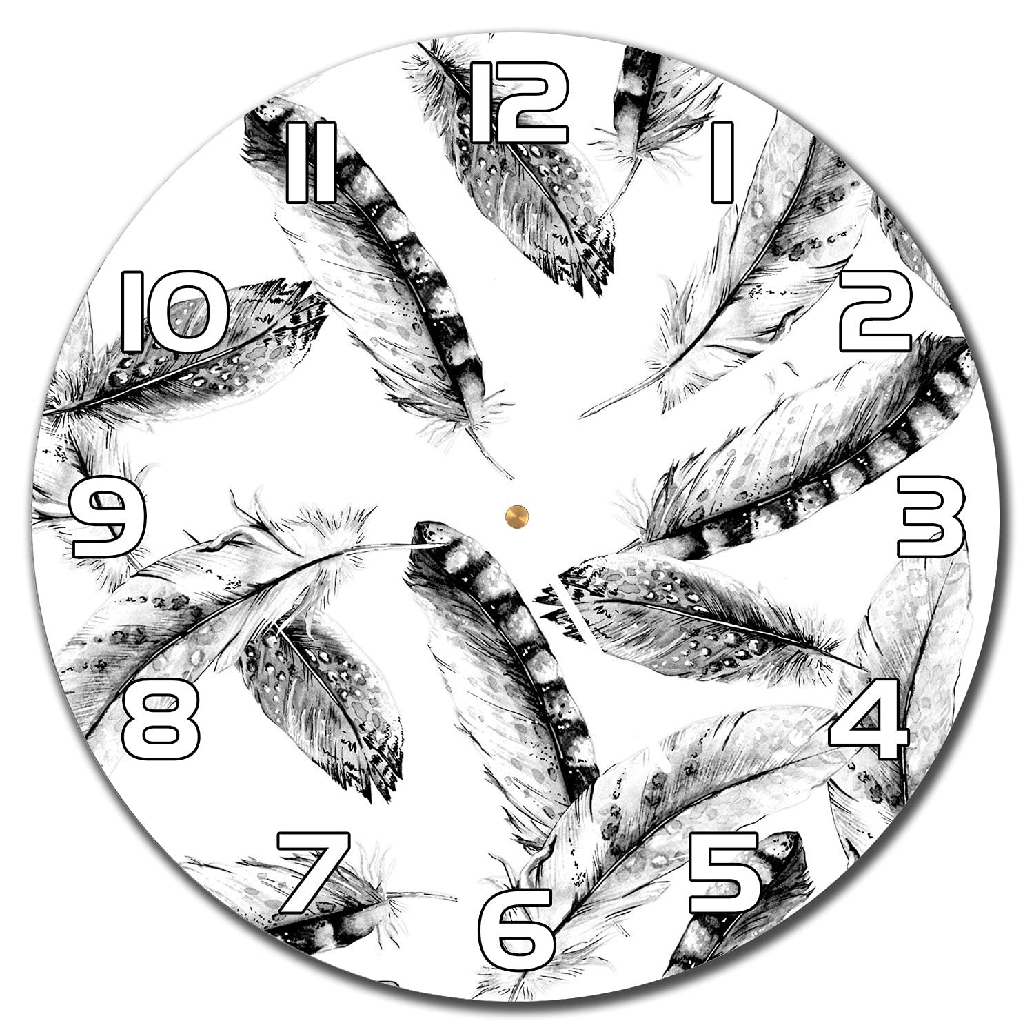 Horloge en verre de sécurité Coloray 30 cm, impression moderne haute définition