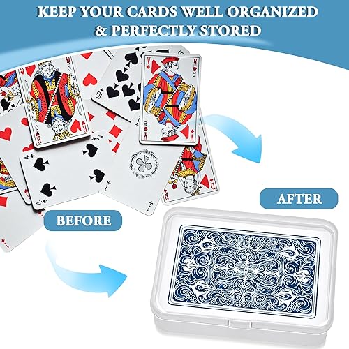 Miniatura 3 de Kitoyz Playing Deck Card Cases Clear Plastic Trading Card Storage Box Acrylic Card Holder Box Compatible with Collectible Trading Card Cases, Each