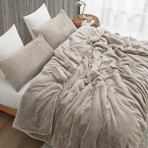 Miniatura 3 de Byourbed Buttercream Chunky Bunny - Juego de edredón King extragrande Coma Inducer, color beige caramelo esmerilado