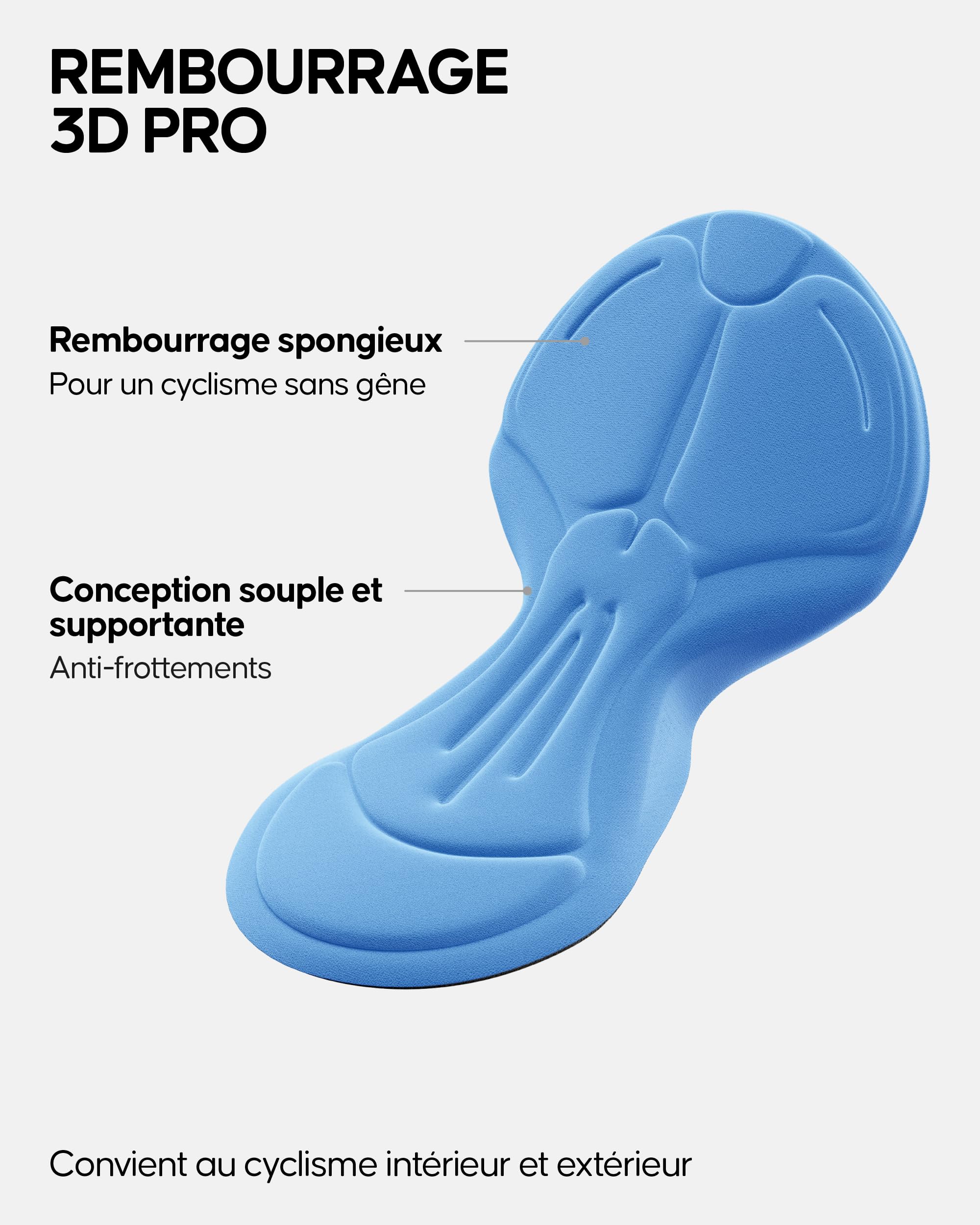 DANISH ENDURANCE Cuissard Vélo à Bretelles Homme Rembourrage 3D Respirant Stretch