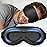 Travel Essentials Blackout Sleep Mask for Men Women: Weighted Designed 3D Zero Eye Pressure Soft - for Long Flight, Car Trip, Office Nap, Bedroom, Apartment - Rest and Relaxation Gifts